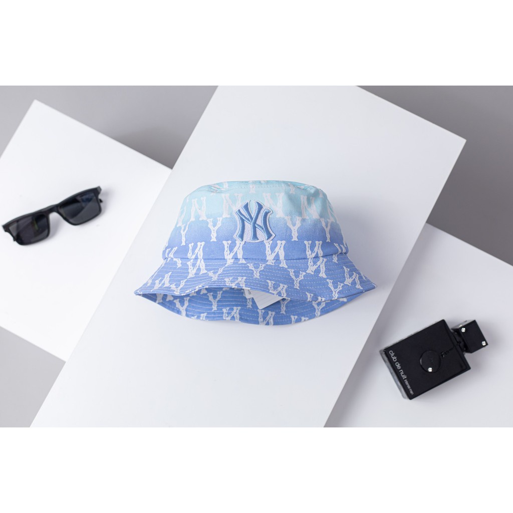 [FREESHIP] [GIÁ SHOCK] NÓN BUCKET MONOGRAM NEW YORK YANKEES CHẤT COTTON CAO CẤP, NÓN THỜI TRANG MÃ BU14A22 MÀU HỒNG XANH