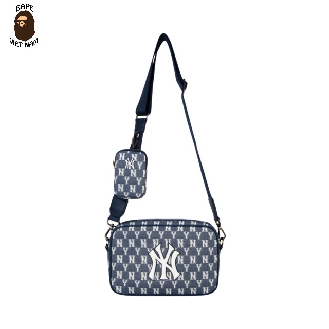 [Best Quality] Túi đeo chéo NY MLB, Túi NY chất liệu Canvas 2 màu Xanh, Nâu, Túi lớn kèm túi nhỏ BapeVN | BigBuy360 - bigbuy360.vn