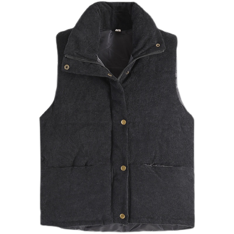 Áo Khoác Gile Phao Nhung Tăm Năng Động Trẻ Trung Loại Túi Ngang và Túi Chéo