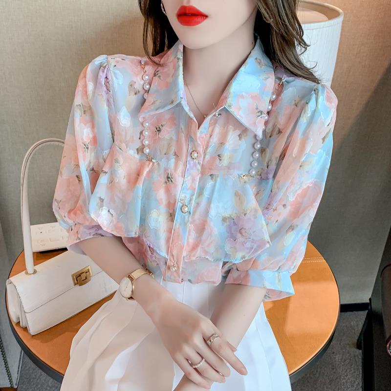 Áo Thun NgắN Tay In Hoa ThờI Trang Cho Nữ