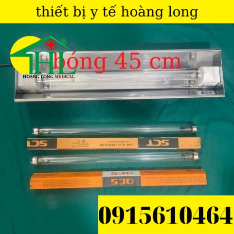 [Com Bo Máng + Bóng UV 45cm ] Đèn Cực Tím Diệt Khuẩn Không Khí - Inox