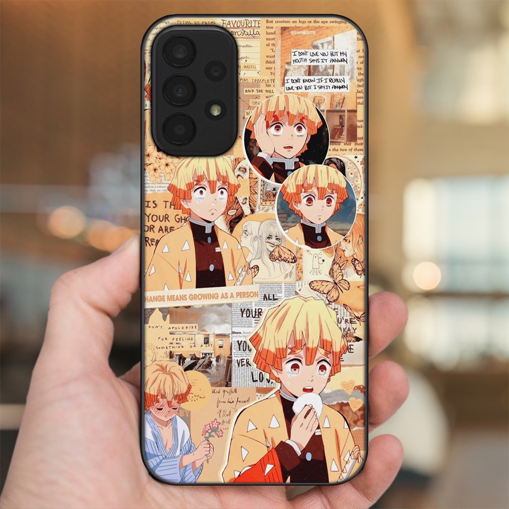 Ốp lưng Samsung A23 viền đen in hình Zenitsu Kimetsu no Yaiba