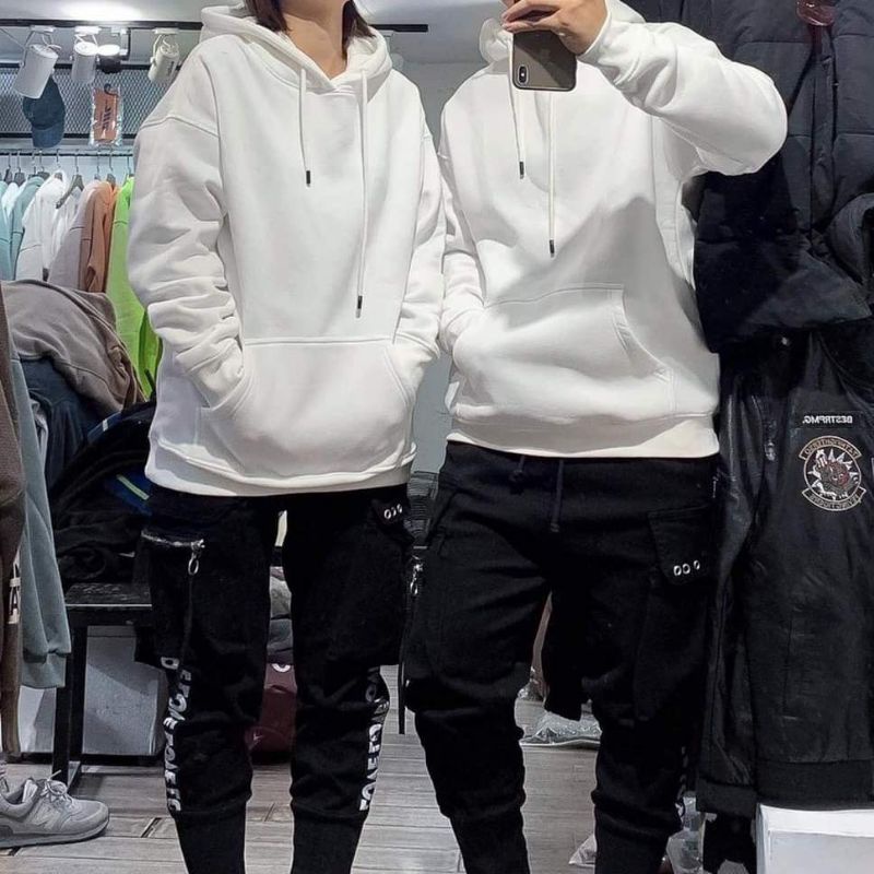 Áo Hoodie Mũ 2 Lớp Trơn Nỉ Ngoại Siêu Dày Dặn Cao Cấp -  form rộng Unisex Nam Nữ Đơn Giản Thoải Mái
