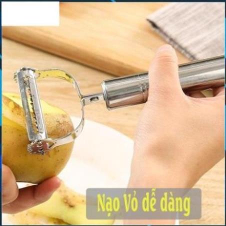 Nạo Gọt Hoa Quả Inox Loại 2 Lưỡi Siêu Hot chất liệu Inox siêu bền sáng - Nạo củ quả D111