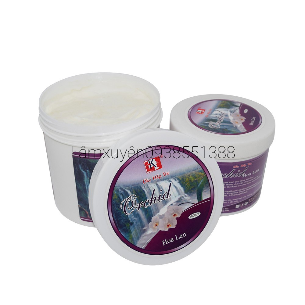 Dầu hấp kem ủ Hoa Lan LK 500ml - 1000ml (Orchid Repair Hair Treatment)  phục hồi giữ màu tóc thơm suôn mềm