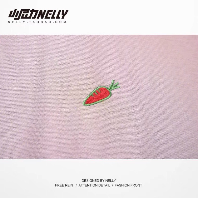 Áo Hoodie da cá 4142 Nelly Heybig dáng unisex form rộng carrot & rabbit 100