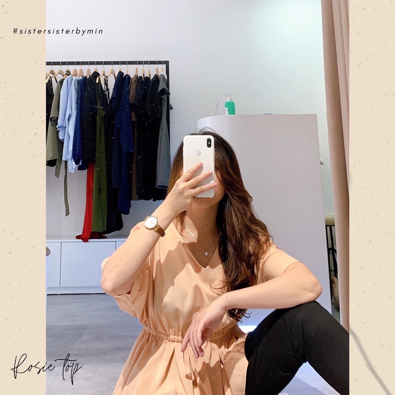 SISTERSISTER - Áo kiểu pelpum nữ xinh xắn Rosie