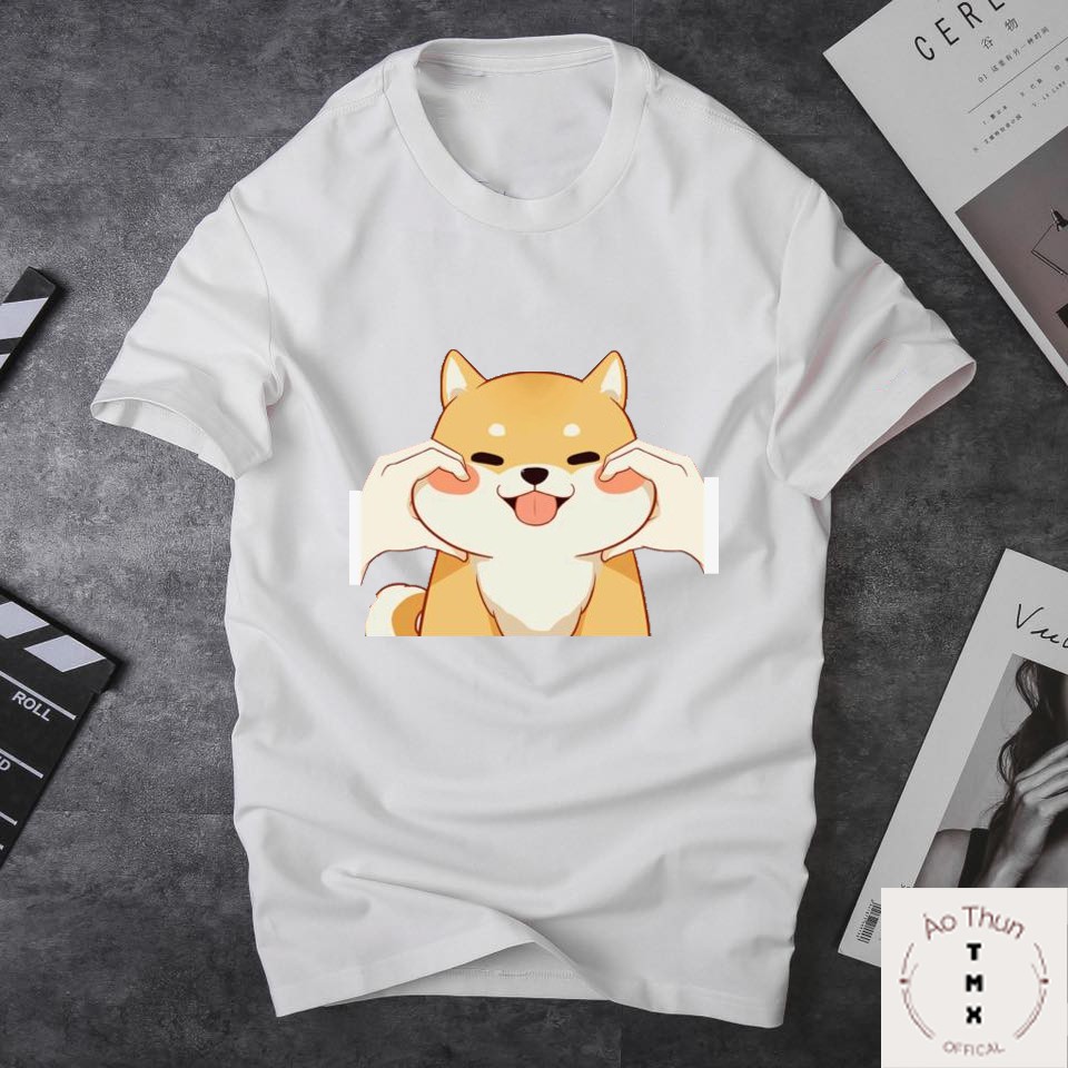 Áo Thun Tay Lỡ Form Rộng In Hình Chó Shiba Đẹp Cute Dễ Thương - Áo Phông Nam Nữ Chất Liệu Cotton TMX | BigBuy360 - bigbuy360.vn