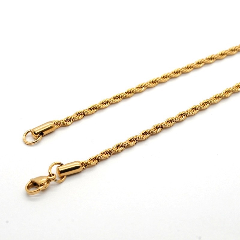 Dây chuyền vàng mạ thép không gỉ phong cách đơn giản mới của rand, vòng cổ 50cm-70cm cho mặt dây chuyền. (không bao gồm mặt dây chuyền hoặc nhẫn.)
