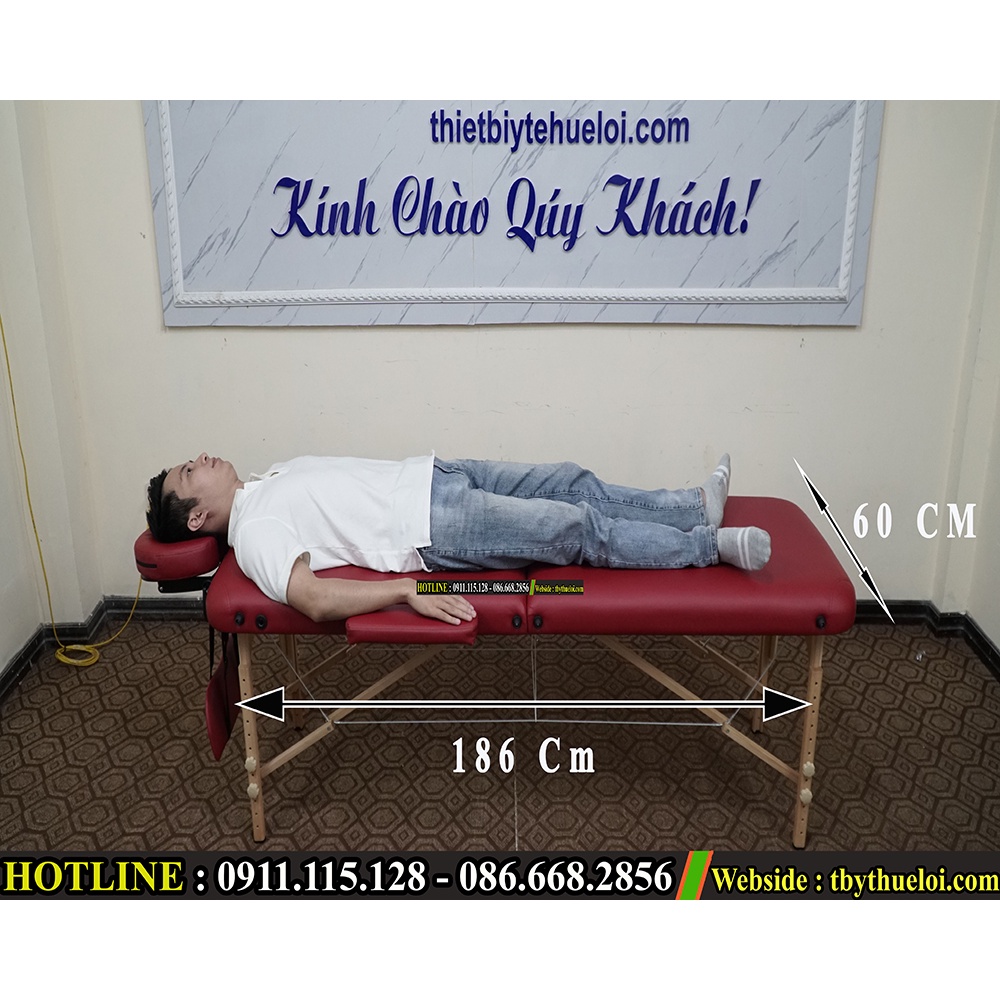 [CHÍNH HÃNG][CAO CẤP] Giường massage trị liệu Chân Gỗ - Giường Spa Chân Gỗ