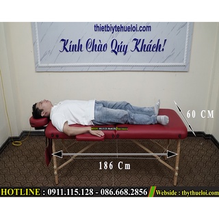 [Có ViDeo Thực Tế] Giường massage trị liệu Chân Gỗ - Giường Gấp Gọn Chân Gỗ