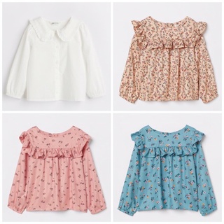 Áo sơ mi cổ bèo bé gái hàng HM chính hãng vợt sale