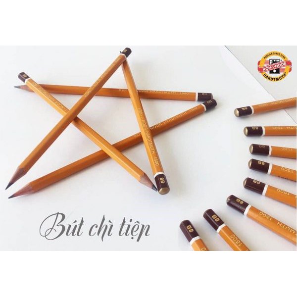 (Bán lẻ) Bút chì tiệp KOH-I-NOOR 1500 3B, 4B, 5B, 6B, 7B, 8B - Hàng chính hãng