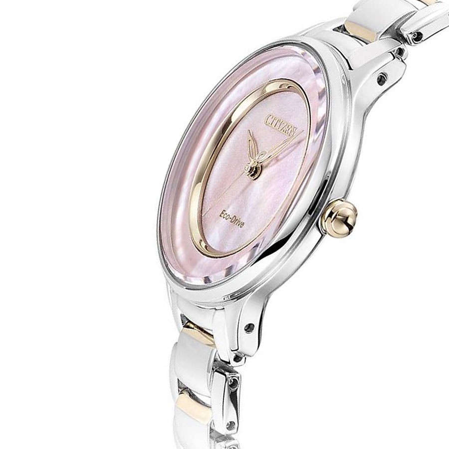 Đồng Hồ Nữ Citizen Dây Thép Không Gỉ EM0384-56D - Mặt Xà Cừ (Sapphire)
