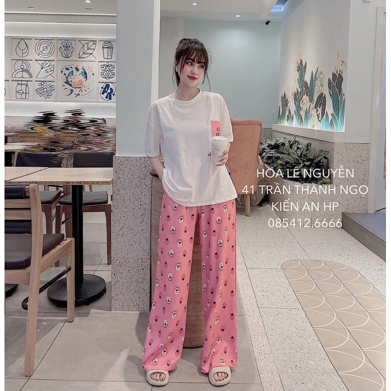 Bộ Pyjama Đồ Ngủ Lụa Xước, mặc đi cafe cực kì sang. Đồ Ngủ SHIN