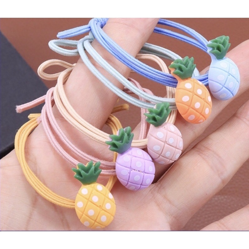 DÂY THUN/ CHUN CỘT TÓC HÌNH TRÁI THƠM/Dứa, nịt tóc dễ thương cute