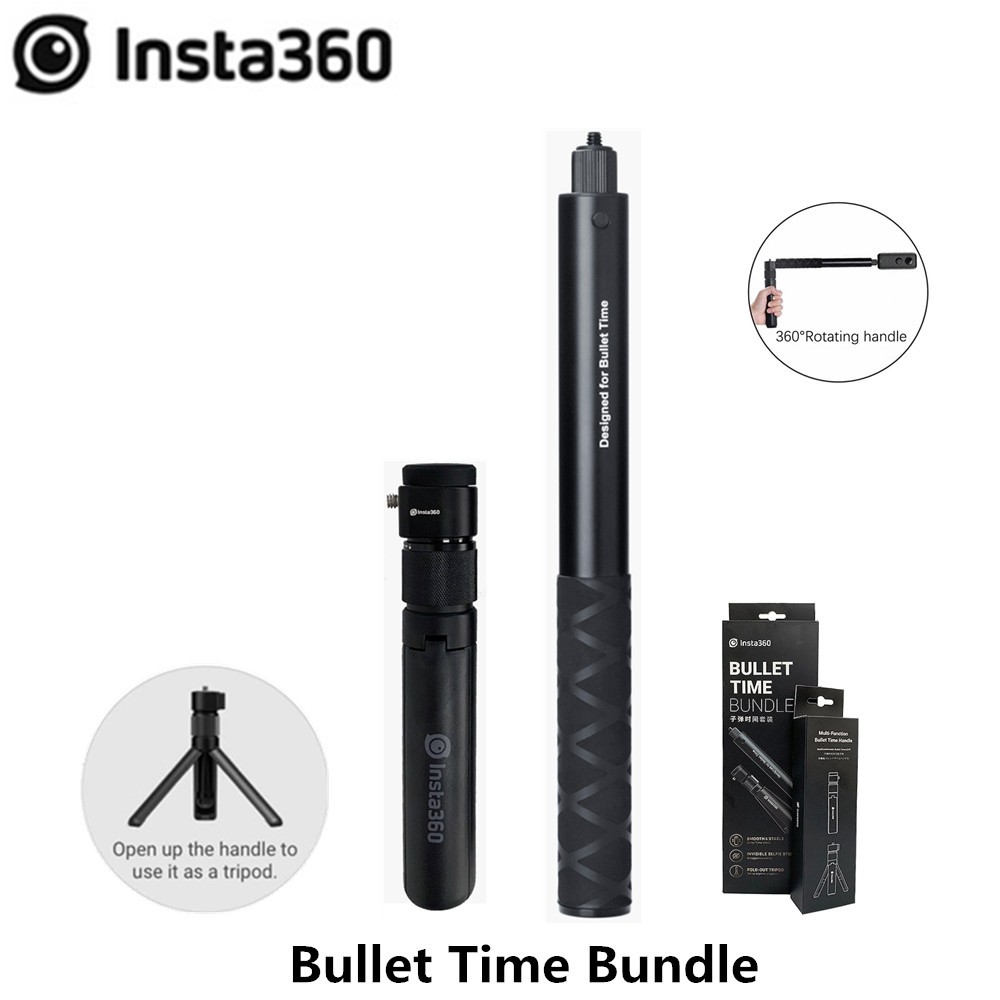 Tay cầm điện thoại quay Bullet Time/Giá đỡ điện thoại tripod với chế độ ẩn cho Insta360 One X X2 R EVO GO 2