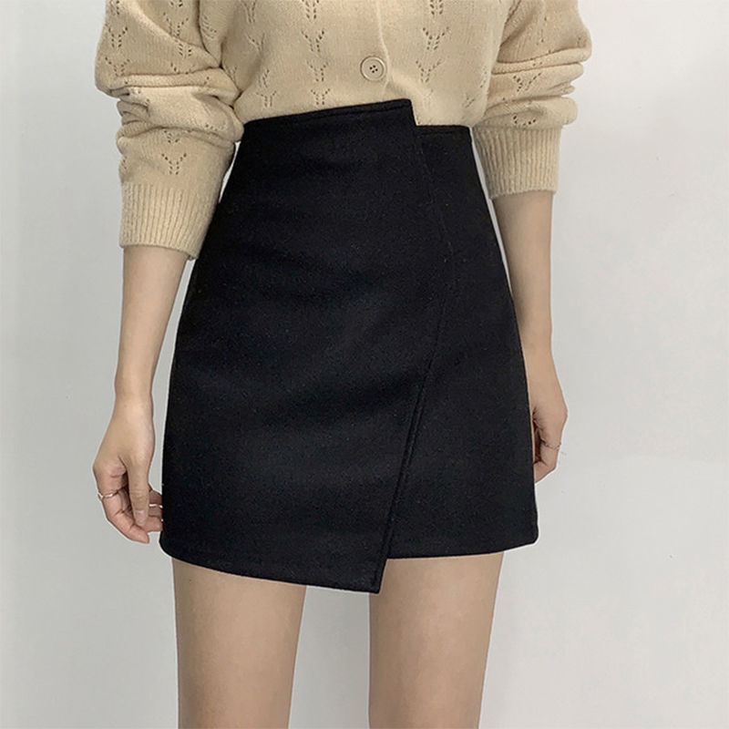 Chân Váy Len Chữ A Lưng Cao Thời Trang Cho Nữ