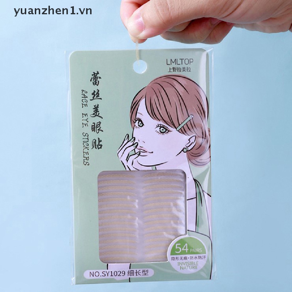 [Hàng mới về] Set 54 miếng dán tạo mắt 2 mí kiểu ren lưới trang điểm làm đẹp cho nữ