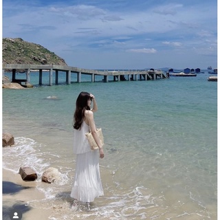 SET ÁO YẾM KÈM CHÂN VÁY MIDI (KÈM VIDEO HÌNH THẬT)