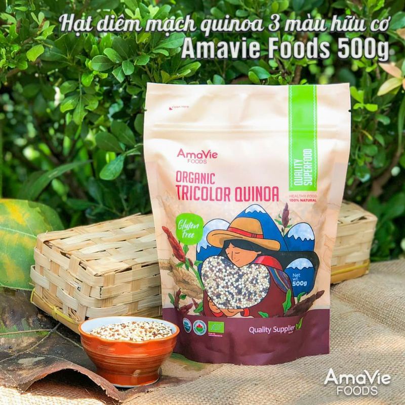 Quinoa 3 màu, hạt diêm mạch 3 màu hữu cơ cho bé ăn dặm