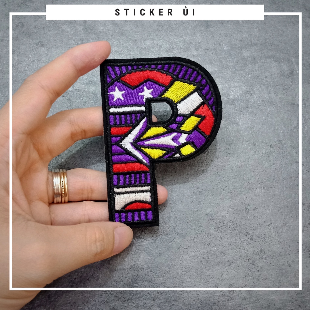Sticker ủi áo Cao cấp - CÓ SẴN KEO ỦI - sticker vải dùng làm miếng vá áo, phụ kiện trang trí quần áo, balo, giày, nón