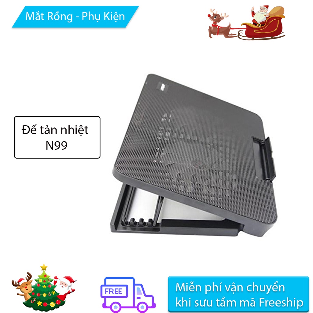 Đế tản nhiệt tuỳ chỉnh độ nghiên cho laptop có đèn led N99