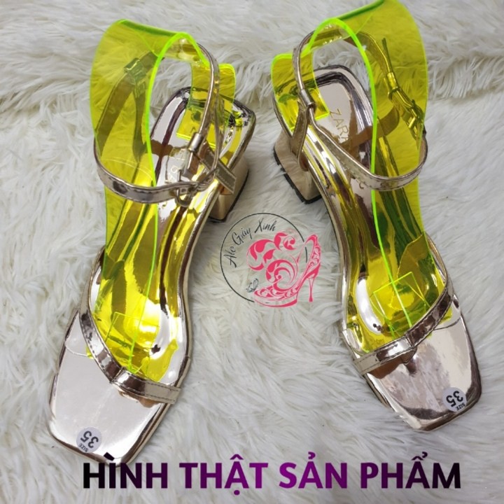 GIÀY SANDAL QUAI MẢNH XỎ NGÓN GÓT VUÔNG