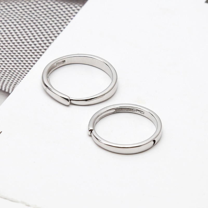 Set 2 Nhẫn Đôi Khắc Hình Mặt Trăng / Mặt Trời Cho Cặp Đôi