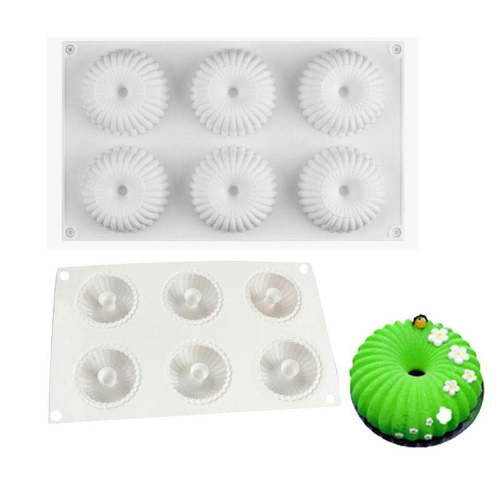 Khuôn Làm Bánh Donut 3D 6 Ngăn Tiện Lợi