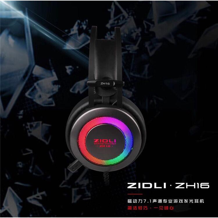 HÀNG CAO CẤP -  (CÓ SẴN) Tai nghe Gaming Zidli ZH16 RGB cho Game Thủ - Có Mic - Có giả lập âm thanh 7.1 chuyên để chơi g