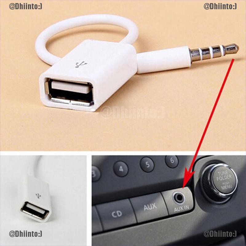 Cáp chuyển đổi âm thanh Mm sang Usb Mp3 cho xe hơi