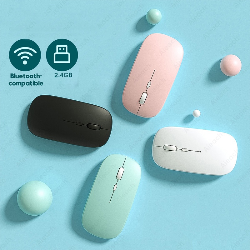 Chuột mới có thể sạc lại tương thích với Bluetooth Chuột im lặng siêu mỏng cho máy tính xách tay/tablet táo/ĐT