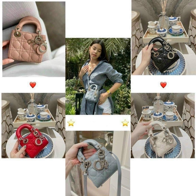 Túi quai cầm kèm dây đeo full box sz 15cm ( không để vừa đt) - HANA BAG