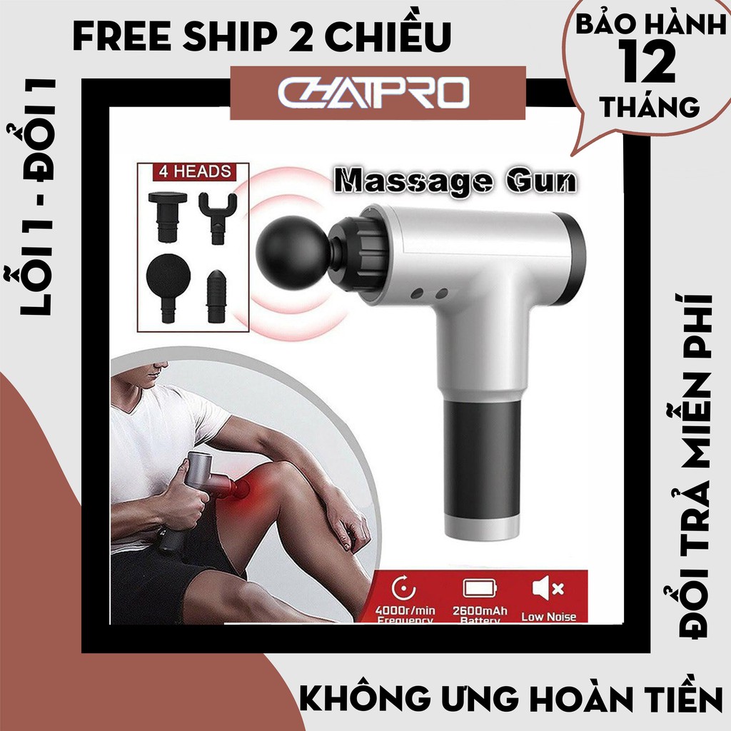 [Bảo Hành 12 Tháng] Máy massage cầm tay toàn thân tích điện cao cấp, Súng massage trị liệu đa năng cao cấp