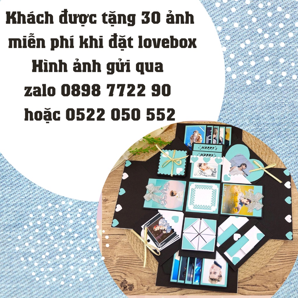 Hộp Quà Love Box Ngọc Yến Miễn Phí In Ảnh