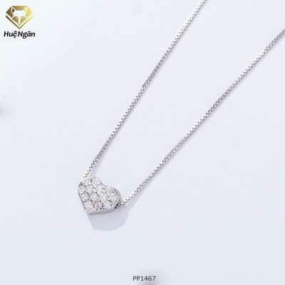 Dây chuyền bạc 925 Huệ Ngân - Tim xinh đính đá PP1467 P2