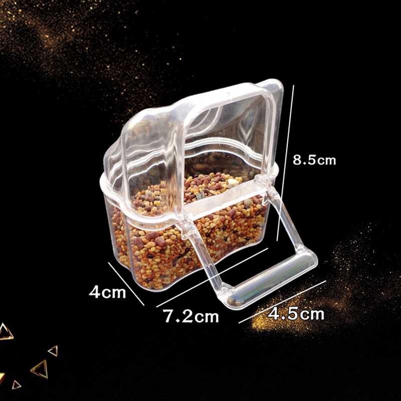 Thức Ăn Cho Vẹt Bằng Nhựa Trong Suốt