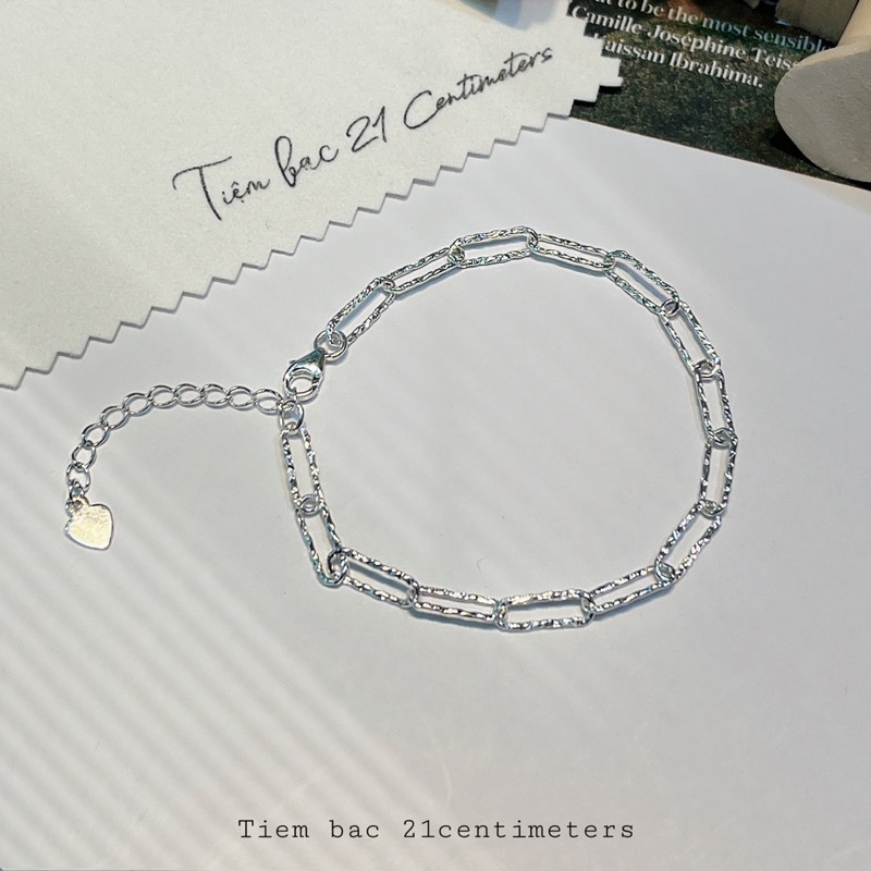 Lắc tay bạc 21 Centimeters Square Tiệm bạc 21 Centimeters