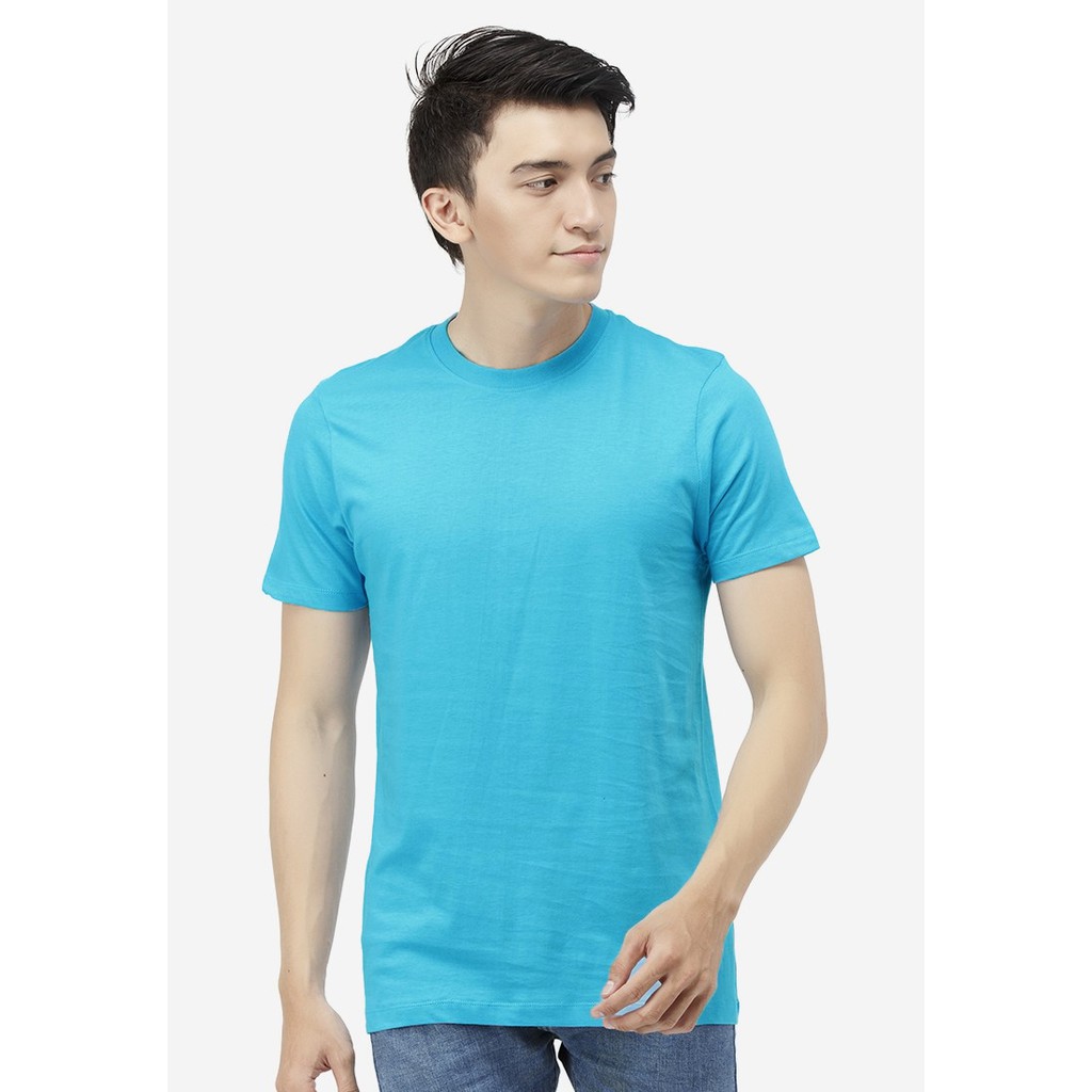 Áo thun nam cổ tròn xanh ngọc trơn Size S,M,L form đẹp vải mịn  ྇