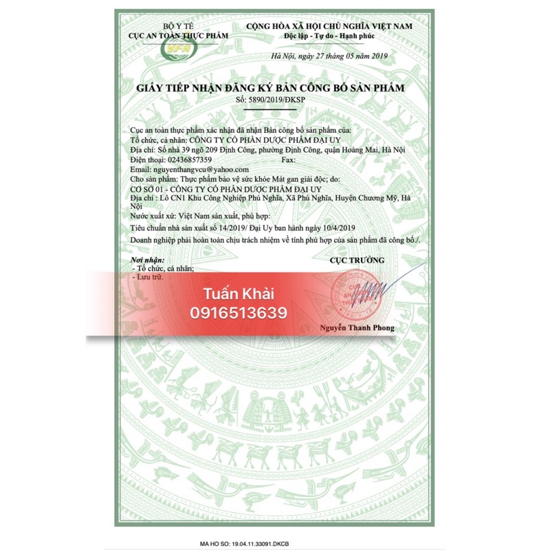 Mát gan giải độc - Đại Uy