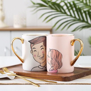Cốc sứ cặp đôi cha và con dễ thương, độc đáo, trang trí đep mắt, chất lượng cao