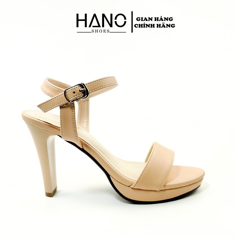 HANO - Sandal quai ngang cao gót nhọn 9cm đế đúp SD0014