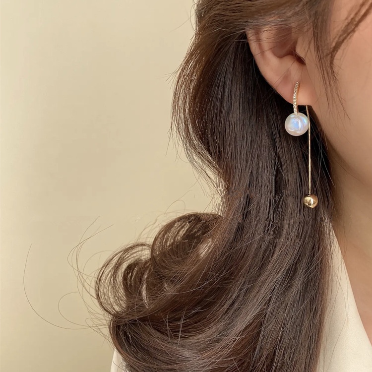 Bông Tai Hình Nàng Tiên Cá Đính Ngọc Trai Xinh Xắn 2022 S925