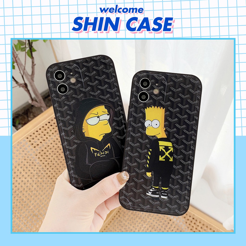 Ốp lưng iphone Cool Simpson bóng cạnh vuông 6/6plus/6s/6splus/7/7plus/8/8plus/x/xr/xs/11/12/13/pro/max/plus/promax