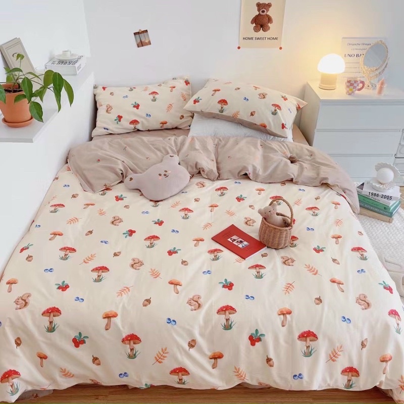 Bộ Chăn Ga Gối Cotton living Nhập Khẩu Hàn Quốc