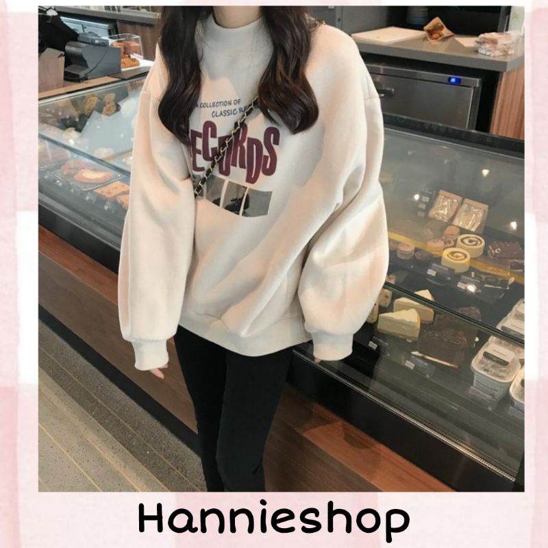 Áo Sweater Chất Nỉ Bông Cổ Cao Ulzzang