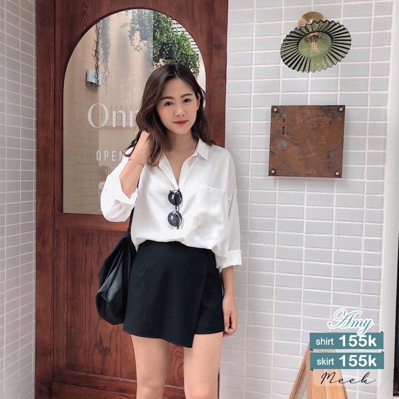 Amy Set (có tách rời) - Áo sơ mi Basic và quần váy - Meek Fashion