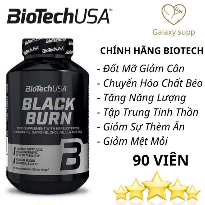 BiotechUSA Black Burn Viên Uống Đốt Mỡ Hộp 90 Viên