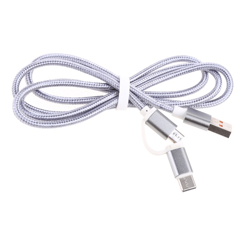 Dây Cáp Sạc 2 Trong 1 USB 2.0 Male Sang USB 3.1 Type C &amp; Micro USB Bện Dây